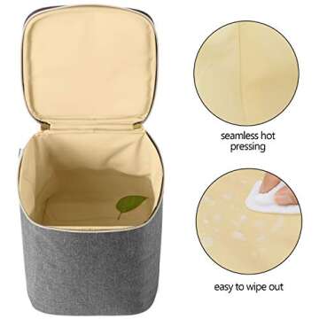 Teamoy Breastmilk Cooler Bag with Ice Pack, Baby Bottles Bag for up to 4 Large 9 Ounce Bottles and Ice Pack, Perfect for Working Mom Mother, Gray