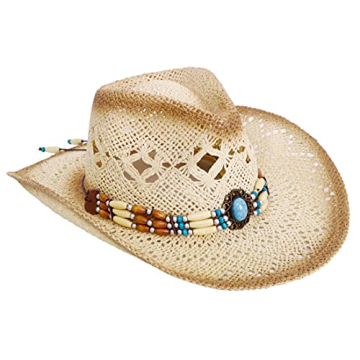 Livingston Cowboy Hat for Women - Stylish Straw Cowgirl Hat for Parties and Events