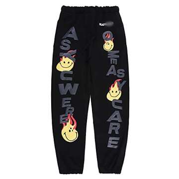 NAGRI Smile Face Running Trousers Black