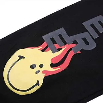 NAGRI Smile Face Running Trousers Black