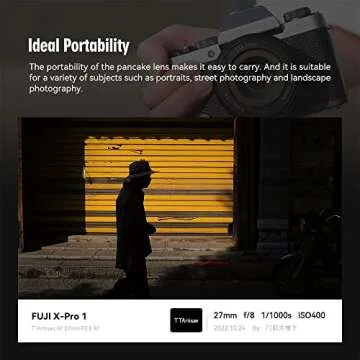 TTartisan 27mm F2.8 Autofocus Lens, Compatible with Fuji X-Mount Cameras XS10 X-E4 X-T10 X-T20 X-T3 X-T4 X-T100 X-T200 X-T30 X-Pro1 X-Pro2 X-Pro3 X-E1 (Black-27mm F2.8)