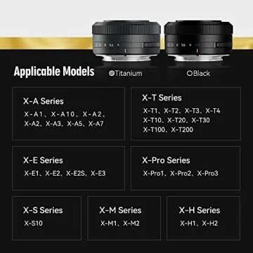 TTartisan 27mm F2.8 Autofocus Lens, Compatible with Fuji X-Mount Cameras XS10 X-E4 X-T10 X-T20 X-T3 X-T4 X-T100 X-T200 X-T30 X-Pro1 X-Pro2 X-Pro3 X-E1 (Black-27mm F2.8)