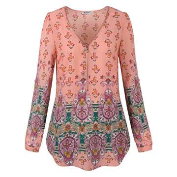 Rhoizma Womens Casual Chiffon Blouses Under 15 Dollars