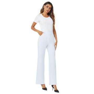 iChosy High Waist Wide Leg Trousers for Women