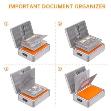 DocSafe 5200°F Document Organizer with Lock,Upgraded Heat Insulated Fireproof＆Waterproof Box 8 La...