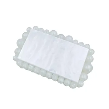 Women's Marble Acrylic Evening Clutch Shoulder Bag for Weddings