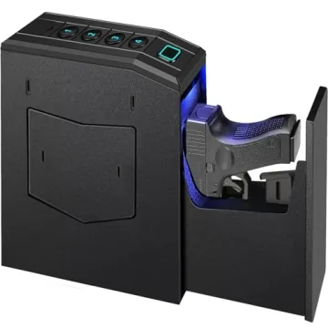 Hidden Gun Safe for Pistols - Biometric Fingerprint Smart Slider Safe