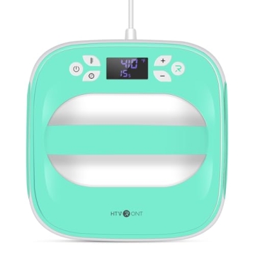 HTVRONT Heat Press Machine for T Shirts, Portable Heat Press 10"X10" - Heat Up Fast & Distribute Hea...