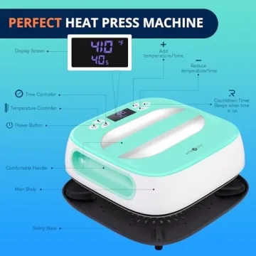 HVRONT 10x10 Heat Press Machine - Fast & Portable Crafting