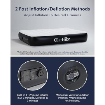 OlarHike Air Mattress with Built in Pump for Comfort & Convenience