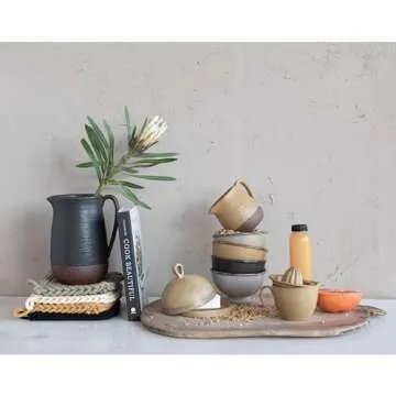 Creative Co-Op Stoneware Pitcher, Reactive Glaze