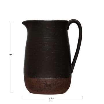 Creative Co-Op Stoneware Pitcher, Reactive Glaze