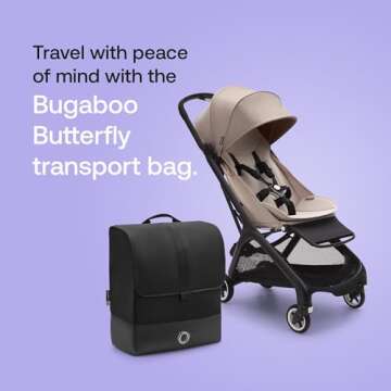 Bugaboo Butterfly Transport Bag Butterfly Stroller - Easy For Travel Or Storage - Black