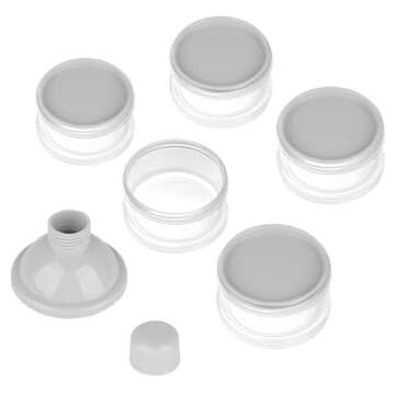 Accmor Formula Dispenser On The Go, 5 Compartments Stackable Formula Container for Travel, Baby Milk...