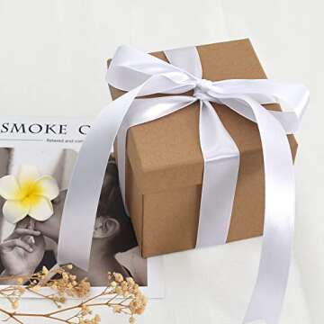 TONIFUL 1 Inch x 100yds Satin Ribbon for Crafting