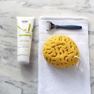 NOW Foods Solutions, Nutri-Shave, Shave Cream, Removes Pore Clogging Residue, Reduces Irritation, 8-Ounce