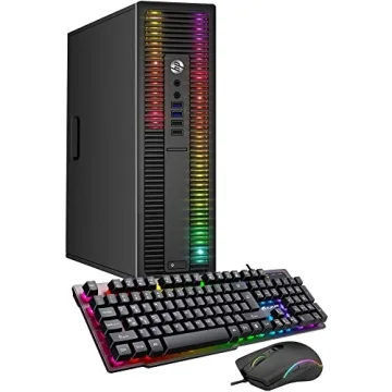 HP ProDesk RGB Lights Gaming PC Intel Core i5 8GB RAM 256GB SSD