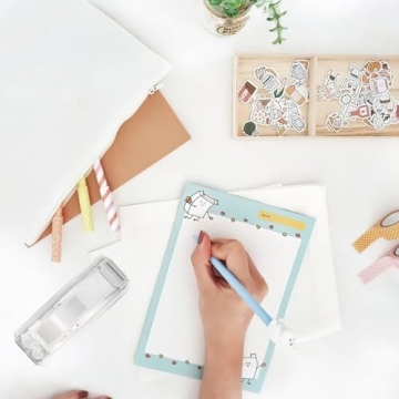 JEFURE Acrylic Tape Dispenser with Serrated Cutter for Home