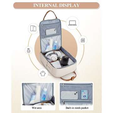 UPPACK Travel Laptop Backpack for Work and Travel