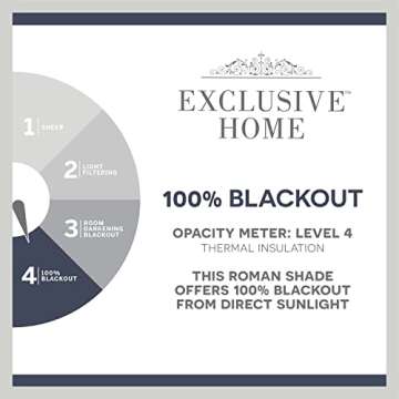 Exclusive Home Blackout Roman Shade - Stylish Window Treatment