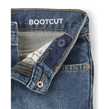 Boys Basic Bootcut Jeans - Medium Indigo - Size 7