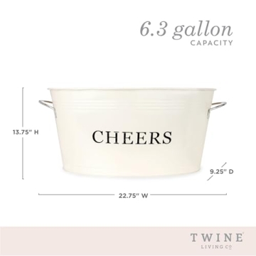 Twine Rustic Beverage Tub for Parties and Entertaining