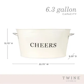 Twine Rustic Beverage Tub for Parties and Entertaining