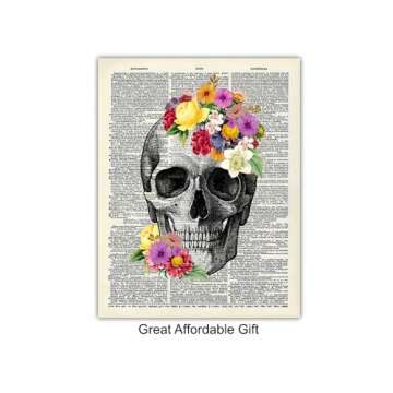 Medical Dictionary Art Set - 8x10 Vintage Anatomical Posters - Floral Wall Decor for Doctors Office, Clinic, Med Student Dorm - Shabby Chic Gift for Nurses, Physicians Assistant, PA - Unframed Photos