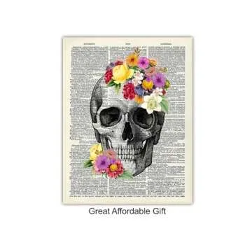 Medical Dictionary Art Set - 8x10 Vintage Anatomical Posters - Floral Wall Decor for Doctors Office, Clinic, Med Student Dorm - Shabby Chic Gift for Nurses, Physicians Assistant, PA - Unframed Photos