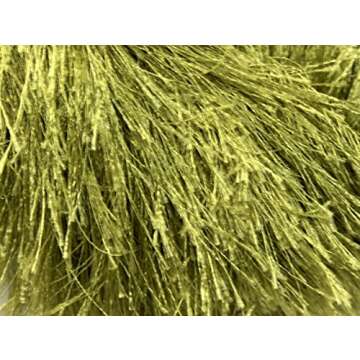 Olive Green Extra Long Eyelash Yarn Ice Luxurious Fun Fur 50gr 38yds 14164
