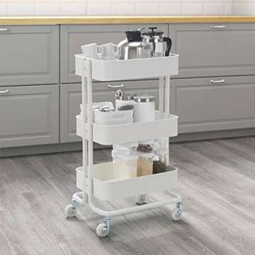 Raskog IKEA Home Kitchen Storage Utility cart (White)