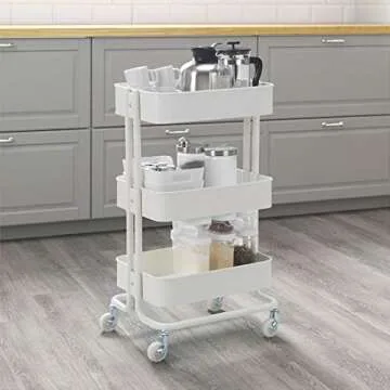Raskog IKEA Home Kitchen Storage Utility cart (White)