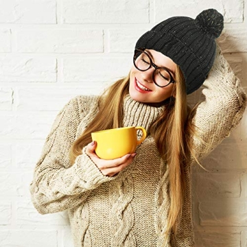 LUTHER PIKE SEATTLE Fleece-Lined Winter Beanie Hat for Women