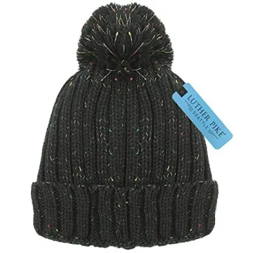 LUTHER PIKE SEATTLE Fleece-Lined Winter Beanie Hat for Women