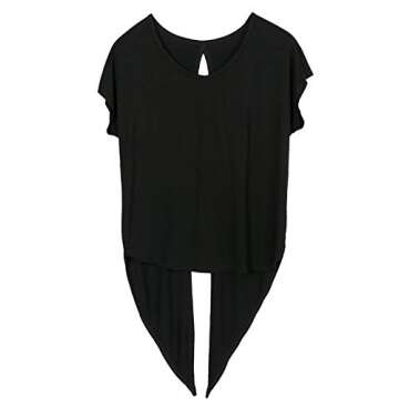 icyzone Open Back Workout Tops - Stylish Athletic Activewear for Women (Pack of 2)