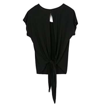 icyzone Open Back Workout Tops - Stylish Activewear T-Shirts