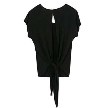 icyzone Open Back Workout Tops - Stylish Activewear T-Shirts