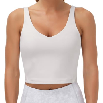 Women’s Longline Sports Bra Padded Medium Support for Yoga