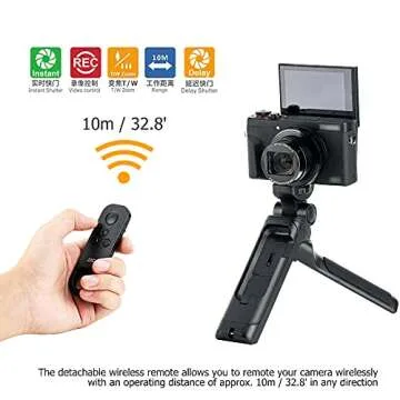 Wireless Bluetooth Remote Shooting Grip Video Tripod Replaces Canon HG-100TBR for Canon EOS R8 R50 R7 R10 R6 R5 M6 Mark II M50 Mark II M200 6D Mark II T8i T7i PowerShot G5 X Mark II G7 X Mark III