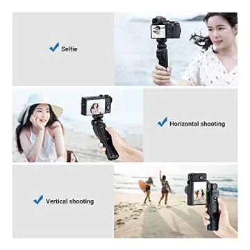 Wireless Bluetooth Remote Shooting Grip Video Tripod Replaces Canon HG-100TBR for Canon EOS R8 R50 R7 R10 R6 R5 M6 Mark II M50 Mark II M200 6D Mark II T8i T7i PowerShot G5 X Mark II G7 X Mark III