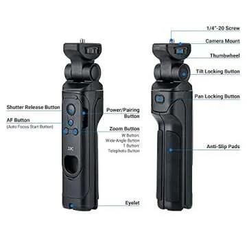 Wireless Bluetooth Remote Shooting Grip Video Tripod Replaces Canon HG-100TBR for Canon EOS R8 R50 R7 R10 R6 R5 M6 Mark II M50 Mark II M200 6D Mark II T8i T7i PowerShot G5 X Mark II G7 X Mark III