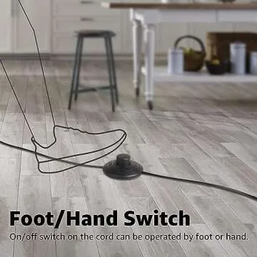 SUNVIE 2 Pack Up Lights Indoor Floor Can Light Uplighting Indoor Spotlight with 2700K GU10 Bulb Accent Lighting Spot Lights Indoor for Home Plant Picture, UL Listed 5.9 FT Plug Cord & Foot Switch