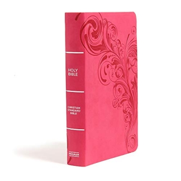 CSB Personal Size Reference Bible in Pink LeatherTouch