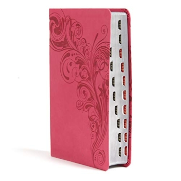 CSB Personal Size Reference Bible in Pink LeatherTouch
