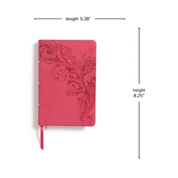 CSB Personal Size Reference Bible in Pink LeatherTouch