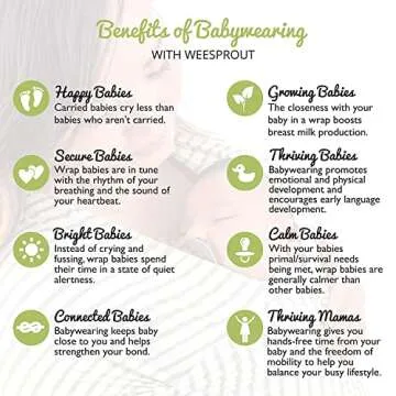 WeeSprout Baby Wraps Carrier - Perfect Child Sling for Newborn and Infant, Enhances Bonding, Soft and Breathable, Ideal for Babywearing