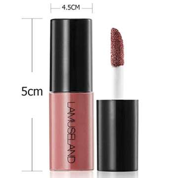 LAMUSELAND Wholesale 12Pcs Travel Suit Waterproof Long Lasting Matte Lip Gloss Sample Size Liquid Lipstick Makeup Set