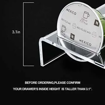 Stylish Urcreeds Coffee Pod Holder for Vertuo Capsules