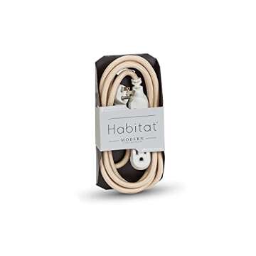 360 Electrical 360427 Habitat Modern Braided Extension Cord, 8 ft. - Gold