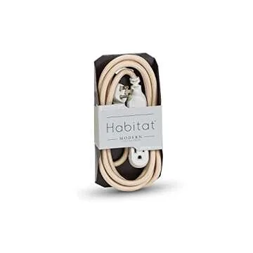 360 Electrical 360427 Habitat Modern Braided Extension Cord, 8 ft. - Gold